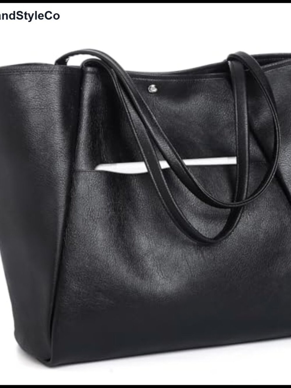 Large Vegan Leather Tote Bag Oversized Weekender Shoulder Handbag